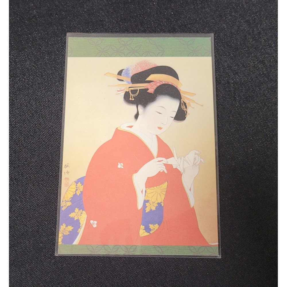 Vintage Peacock Brand Hyogensha Co., Ltd Japan Postcard Japanese Beauty #24-243
